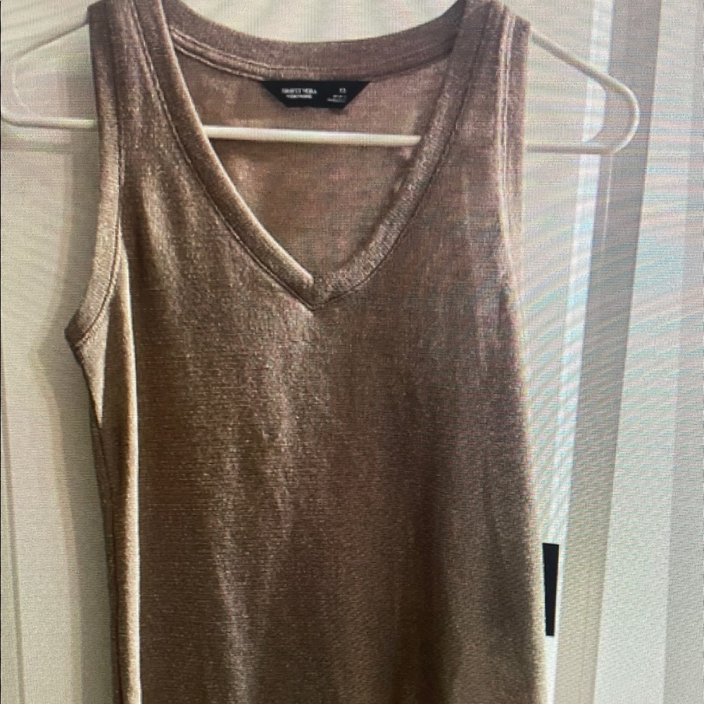 Elegant Metallic Sleeveless Tank Top